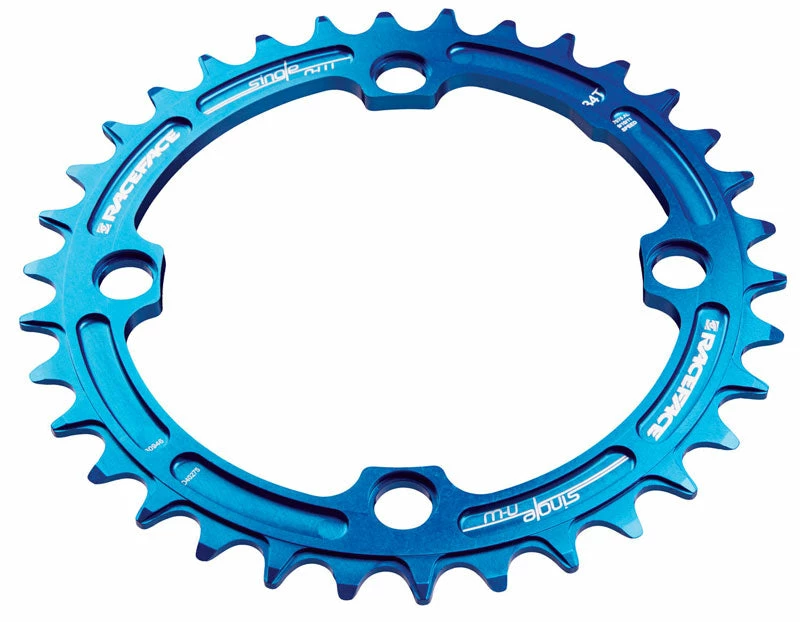Brand new 👍 Drivetrain Race Face Narrow Wide Single Chainring - 104mm - Blue 😍 1 Drivetrain Race Face Narrow Wide Single Chainring - 104mm - Blue
