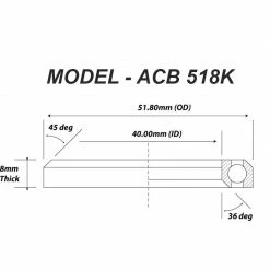 Controls VP Components 1.5" Headset Bearing - ACB 518K - 51.8x40x8-36/45