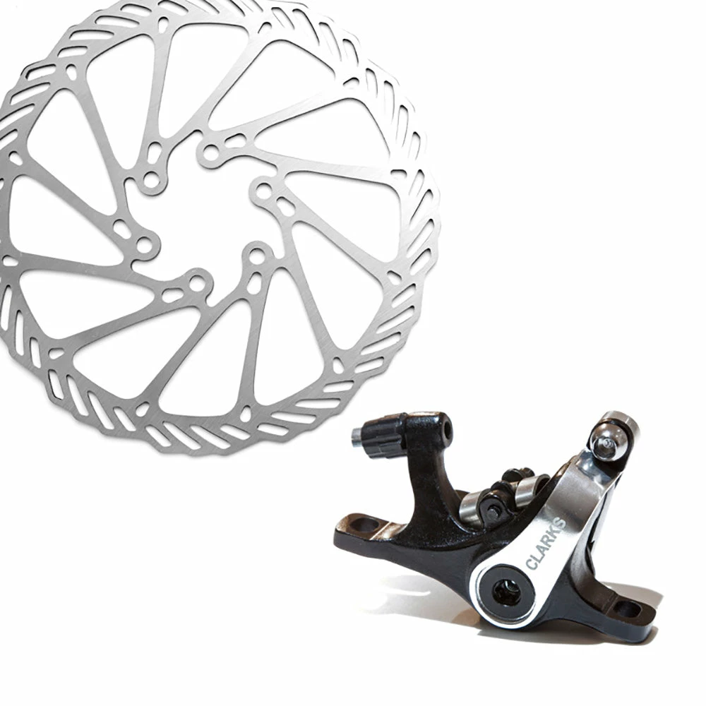 Hot Sale 🎉 Clarks CMD-22 Mechanical Road Disc Brakes - Front And Rear - 160/140mm 😀 3 Clarks CMD-22 Mechanical Road Disc Brakes - Front And Rear - 160/140mm