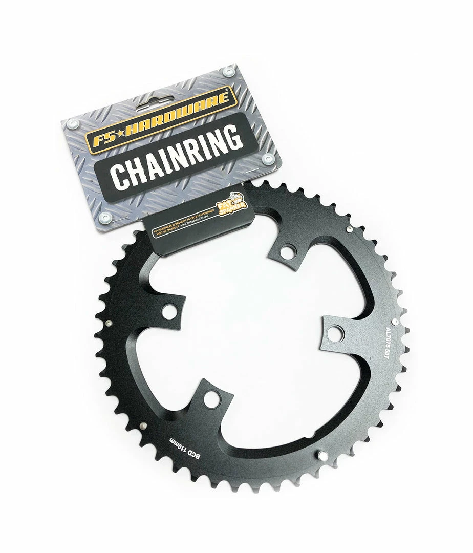 Promo 🔔 Fat Spanner FS Hardware 7075 CNC Alloy Chainring - Shimano 4 Bolt - 50T - 11 Speed - 110mm Drivetrain 😉 1 Fat Spanner FS Hardware 7075 CNC Alloy Chainring - Shimano 4 Bolt - 50T - 11 Speed - 110mm Drivetrain
