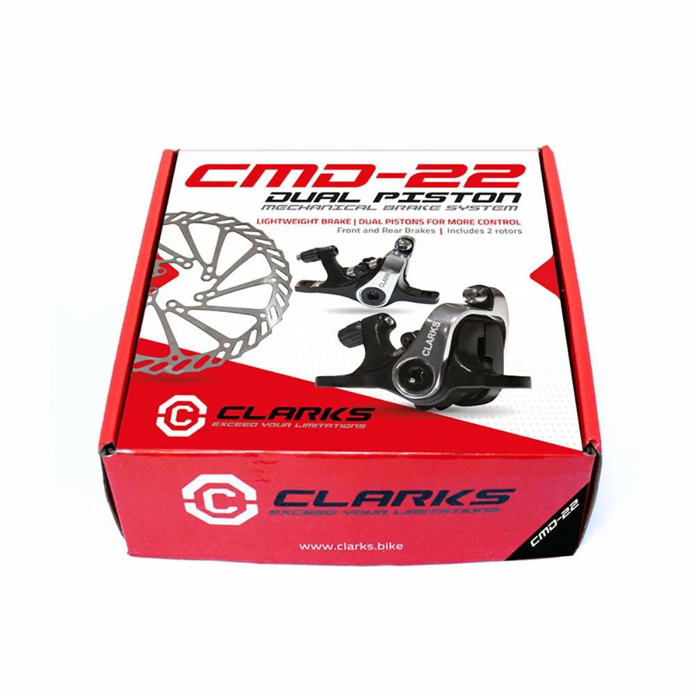 Hot Sale 🎉 Clarks CMD-22 Mechanical Road Disc Brakes - Front And Rear - 160/140mm 😀 1 Clarks CMD-22 Mechanical Road Disc Brakes - Front And Rear - 160/140mm