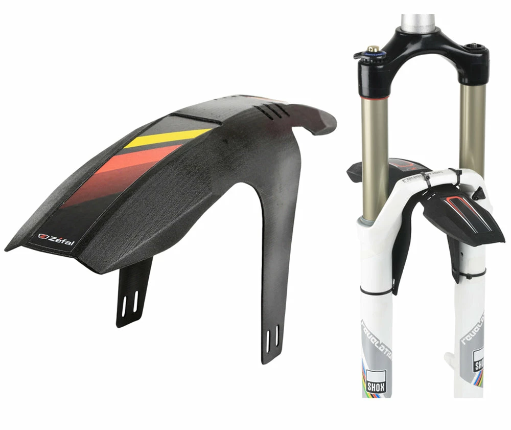 Promo ❤️ Zefal Deflector FM20 - MTB Front Mudguard - Black Accessories ⌛ 2 Zefal Deflector FM20 - MTB Front Mudguard - Black Accessories