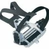 Drivetrain Wellgo LU-961- Road Bike Pedals + Toe Clips & Straps