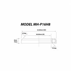 VP Components 1.5" Headset Bearings - MH-P16H8 - 52x40x8-45/45