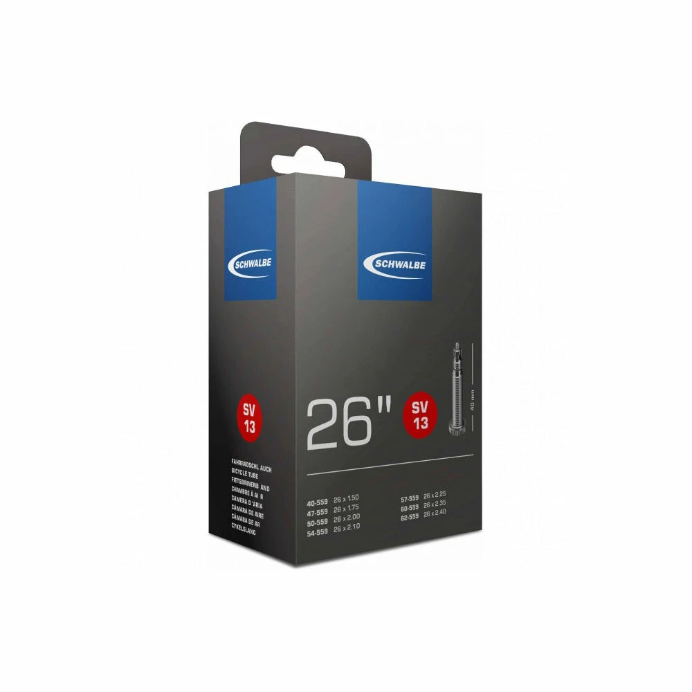 New ✨ Schwalbe SV13 Mountain Bike MTB Inner Tube 26" X 1.5-2.5 Presta - 40mm Wheels & Tyres 💯 1 Schwalbe SV13 Mountain Bike MTB Inner Tube 26" X 1.5-2.5 Presta - 40mm Wheels & Tyres